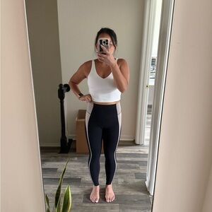 Nike Dri-FIT Yoga Leggings in Black and Cream
